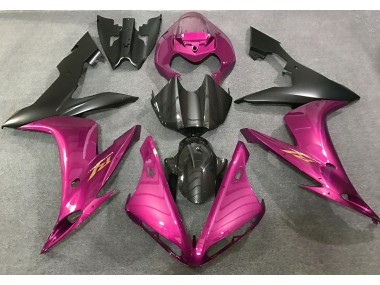 Hot Pink and Carbon Fiber Style 04-06 Yamaha R1 Fairings