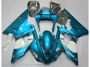 Light Blue & White 00-01 Yamaha R1 Fairings