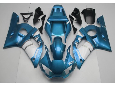 Light Blue & White 98-02 Yamaha R6 Fairings