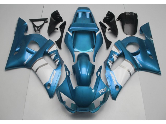 Light Blue & White 98-02 Yamaha R6 Fairings