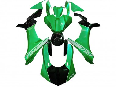 Lizard Green and Black 15-19 Yamaha R1 Fairings