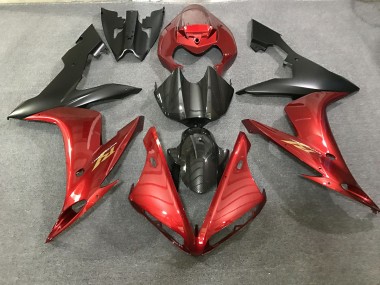 Maroon Red and Carbon Fiber Style 04-06 Yamaha R1 Fairings