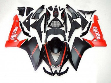 Matte Black and Red 12-15 Aprilia RS4 125 Fairings