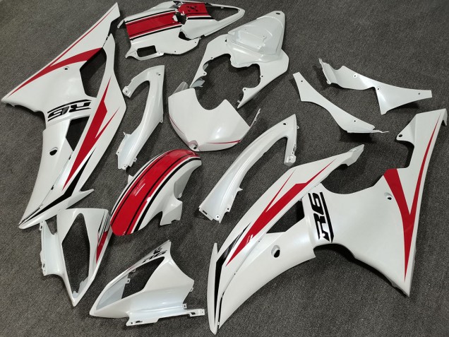 Pearl White Custom 08-16 Yamaha R6 Fairings