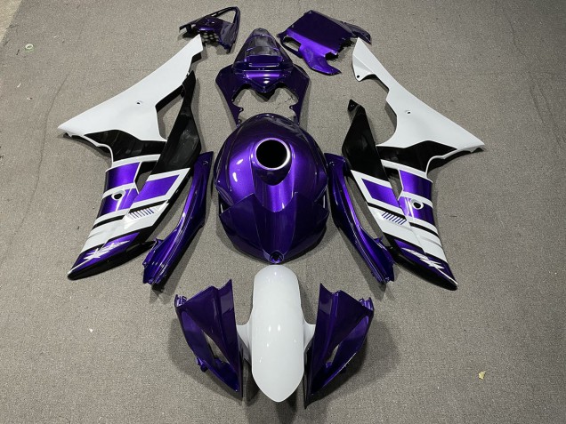 Purple Black and White OEM Style 08-16 Yamaha R6 Fairings