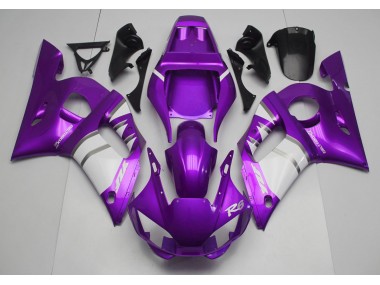 Purple & White 98-02 Yamaha R6 Fairings