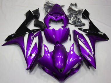 Purple White and Black 07-08 Yamaha R1 Fairings