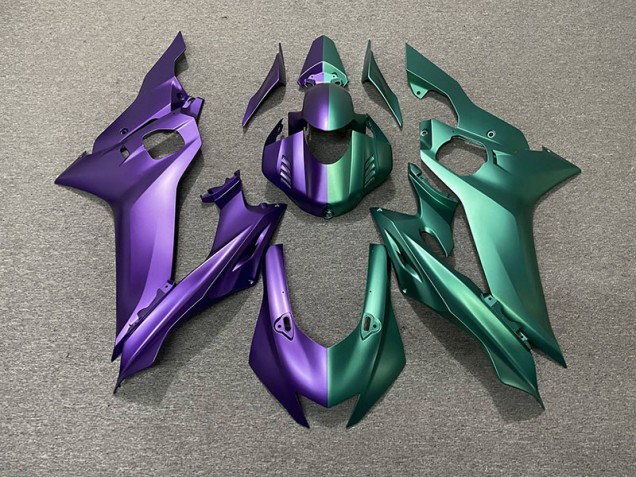 Purple and Green Split 17-21 Yamaha R6 Fairings