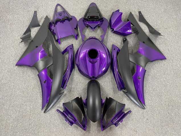 Purple and Matte Black 08-16 Yamaha R6 Fairings