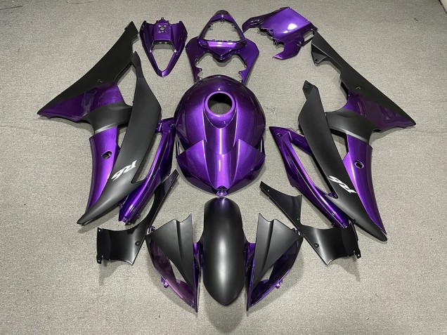 Purple and Matte Black & Logos 08-16 Yamaha R6 Fairings