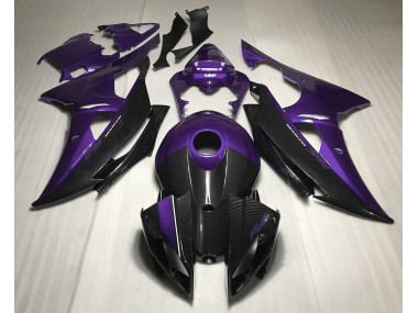 Purple w Carbon Fiber Style 08-16 Yamaha R6 Fairings