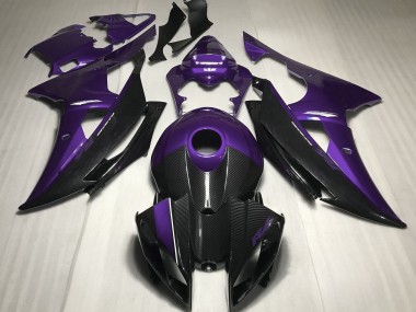 Purple w Carbon Fiber Style 08-16 Yamaha R6 Fairings