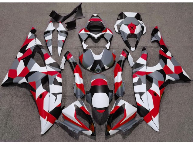 Red Camo Plain 08-16 Yamaha R6 Fairings