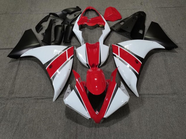 Red White 09-11 Yamaha R1 Fairings