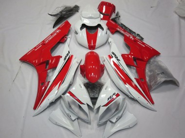 Red White Style Design 06-07 Yamaha R6 Fairings