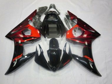 Red and Black 03-04 Yamaha R6 Fairings