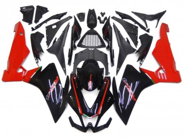 Red and Black 10-15 Aprilia RSV4 1000 Fairings