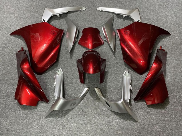 Red and Silver 10-13 Honda VFR1200 Fairings