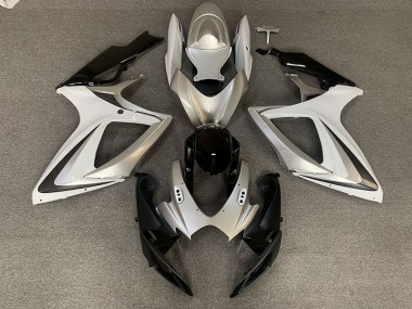 Silver White OEM Style 06-07 Suzuki GSXR 600-750 Fairings