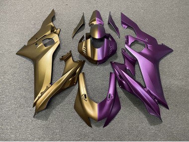 Tan and Purple Split 17-21 Yamaha R6 Fairings