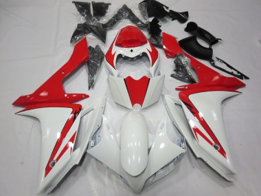 White Red custom 07-08 Yamaha R1 Fairings