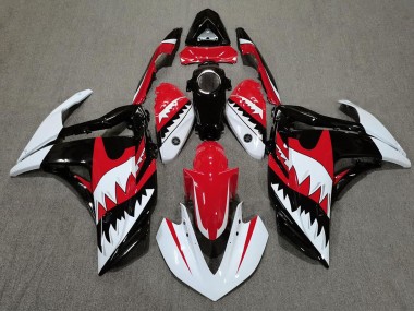 White Shark & Red 15-18 Yamaha R3 Fairings