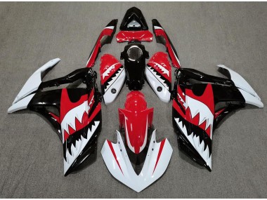 White Shark & Red 15-18 Yamaha R3 Fairings