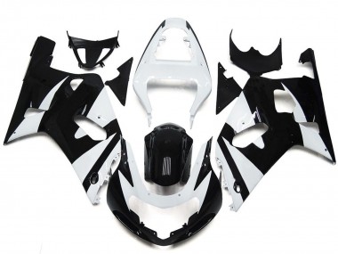 White and Black Style OEM 01-03 Suzuki GSXR 600-750 Fairings