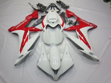 White and Red Style 04-06 Yamaha R1 Fairings