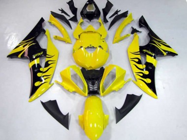 Yellow Flame 08-16 Yamaha R6 Fairings