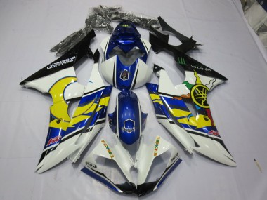 Yellow and Blue 08-16 Yamaha R6 Fairings